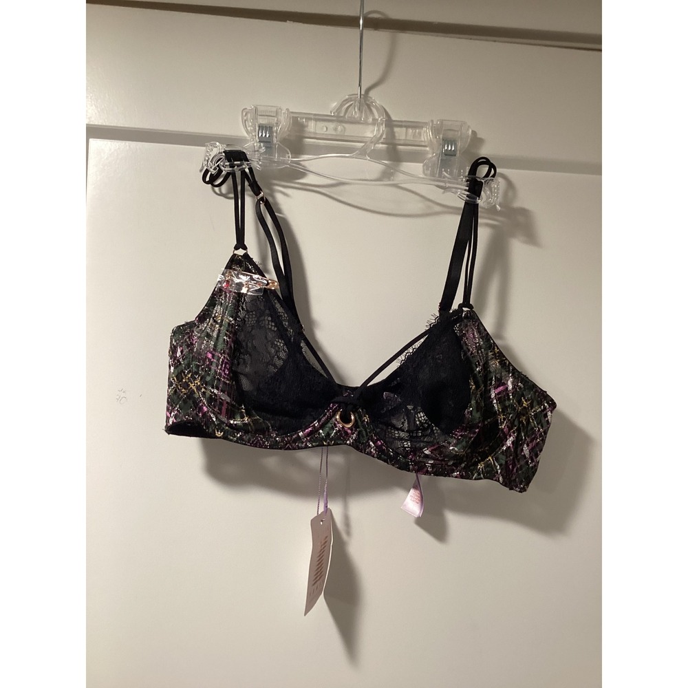 Savage X Fenty Thats Hella Plaid Lace Underwire Bra 36B